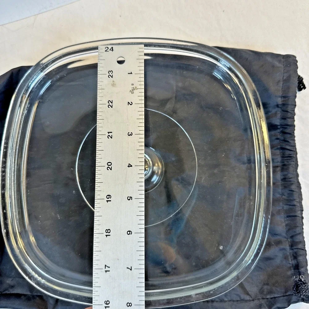 Pyrex A-9-C Replacement Lid — Square Clear Glass Lid for CorningWare Casseroles